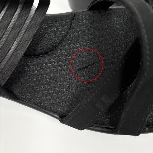 Skechers Rumblers Solar Burst Wedge Sandals 9.5 Memory Foam Slingback Mesh Heel - Picture 7 of 9